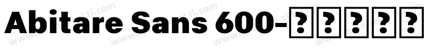 Abitare Sans 600字体转换